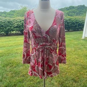 Etcetera Red Print Top
